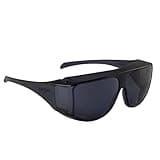 OPTEGO Fit Over Sunglasses, Smoke Color, 100% UVA/UVB Protection; Polycarbonate Lenses