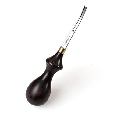 WUTA Leather Edge Beveler PRO 2.2mm Skiving Craft Work Tools Cutter Edger Creaser Skiver Supplies Professional Design Bevelers Leathercraft Kit DC53 Die Steel Ebony Handle (2.2mm)