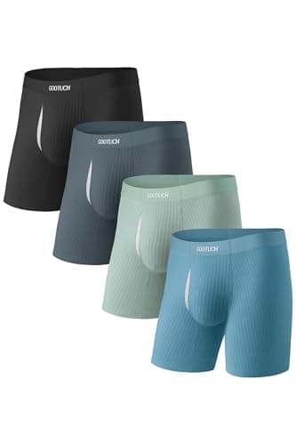 GOOTUCH Mens Underwear Briefs Odor Control, Moisture Wicking Ultra-Stretch Seamless Modal Underwear, Silver-Ion Tech(Black/Dark Gray/Green/Grey Blue, S)