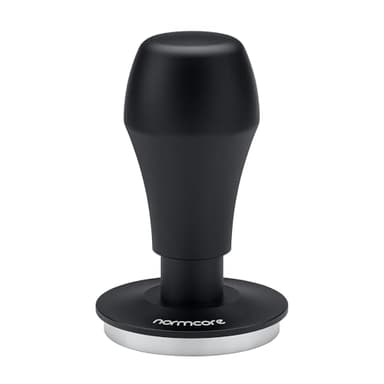 Normcore 57mm Coffee Tamper V4.1 with Click Sound Feedback, Spring Loaded Tamper With Stainless Steel Flat Base, Compatible with Lelit Anna Portafilter, Black