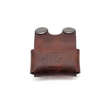 Henson Shaving Razor Leather Head Cover/Sheath for Henson AL13 and Henson Ti22 (Brown Leather)
