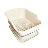 Mr. Catman Mr Catman Cat Sifting Litter Box for Pine Pellets with Sifter Pan & Extra-Large 7-Day Waste Storage Tray, Sifting Cat Litter Box -Sturdy & Non-Stick, Less Tracking, Easy Clean, Odor Control