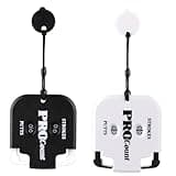 Aiyorse 2Pcs Golf Stroke Counter, Portable Mini Golf Score Clicker with Dial Reset Tool Keychain for 2 Players, Ideal for Golf Games, Competitions, and Practice (Black, White)