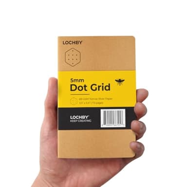 LOCHBY® Pocket Notebook (3.5" × 5.5") | 68gsm Tomoe River Paper, Fountain Pen Friendly | Kraft Cover | Refill for Pocket Journal & Mini Field Journal | For Travel, Work, School & Journaling