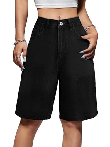 EMMIOL Women Mid-Low Waisted Jorts Baggy Denim Jean Shorts Summer Hot Short Pants 90S