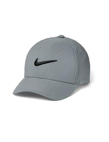 Nike Dri-Fit Club Structured Swoosh Cap, Smoke Grey/Black, Small/Medium