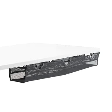 VIVO Under Desk 36 inch Mesh Net Cable Management with Power Strip Holder, Wire Organizer, Adjustable Home Office Standing Desk Cord Storage, Black, DESK-AC36MH-S