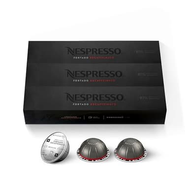 Nespresso Capsules Vertuo, Fortado Decaffeinato, Gran Lungo, 30-Count Coffee Pods, Brews 5.0 oz.