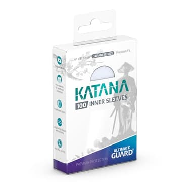 Ultimate Guard Katana Inner Card Sleeves, 100 Japanese Size TCG Sleeves, 60 x 87.5mm, Clear, Tournament Sleeves, No PVC & Acid-Free, Optimal Double-Sleeving