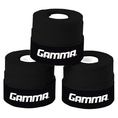 GAMMA Sports Supreme Overgrip for Tennis, Pickleball, Squash, Badminton, and Racquetball Racquets, 3 Count (Pack of 1), Black