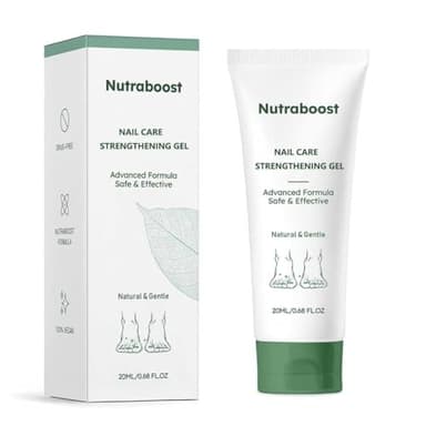 Natural Nail Care Gel, Nutraboost Strengthening Cuticle Serum for Damaged & Brittle Nails, 20ml (1 pcs) (1pcs)
