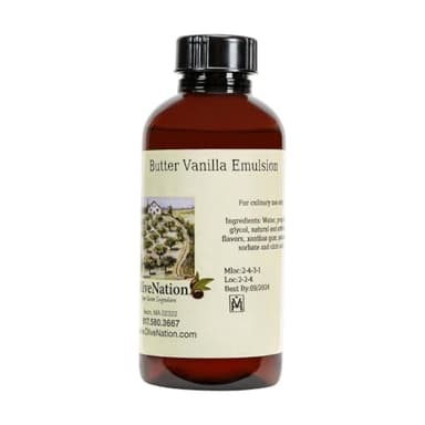 Butter Vanilla Baking Emulsion - Water Soluble Flavoring - Kosher - Gluten Free - Vegan - 8 ounces