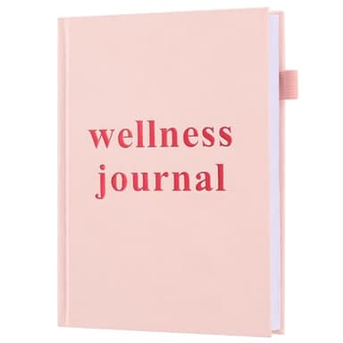 Wellness Journal Planner- Gratitude & Mindset Mental Health Journal,Track Goals, Sleep & Lifestyle,Daily Self Reflection,Self Care Journal,Daily Positive Mindfulness Diary,size A5 pink.