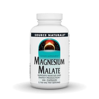 Source Naturals Magnesium Malate, Supports Muscles and Energy Production*, 3750 MG - 200 Capsules