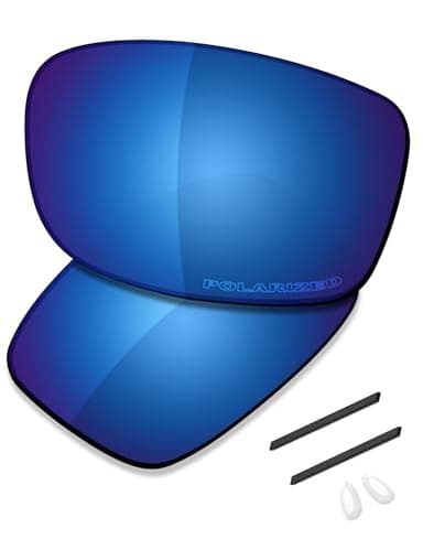 SAUCER Premium Replacement Lenses & Rubber Kits for Oakley Gauge 8 L OO4124 62mm Sunglasses High Defense - Midnight Blue Polarized