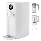 Reverse Osmosis Water Filter Countertop, 6 Stage Reverse Osmosis System with 2 Glass Pitcher for Juice, Cold Brew Coffee, 2:1 Pure to Drain, TDS Real-Time Displaying, Counter Water Purifier for Home