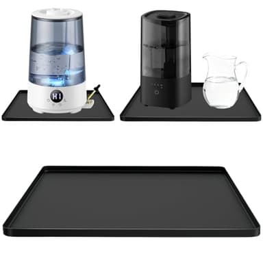 Frezonika Silicone Drip Mat for Humidifiers, 23.6x15.8 Raised Edge Drips Tray Compatible with Vicks, Dreo Levoit, Homvana, Rosekm Humidifier, Protects Carpet & Floors from Leaking