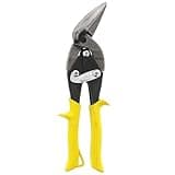 MIDWEST Aviation Snip - Straight Cut Offset Tin Cutting Shears with Forged Blade & KUSH'N-POWER Comfort Grips - MWT-6510S