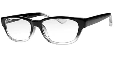 KRT Distributions Clear Glass Reading Glasses Real Glass Lenses in Stylish Acetate Frame Available in Reading Magnification +0.25 to +3.00 (Black Fade, 2.50, x)