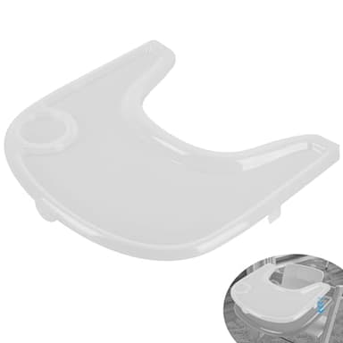 LuQiBabe High Chair Tray Cover Compatible with Stokke Tripp Trapp Chair with Cup Holder - Smooth Surface and Strong Suction - Made with Food-Safe Plastic (BPA BPS BPF Lead Phthalate Free) - Clear
