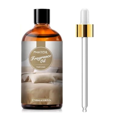 PHATOIL 3.38FL.OZ Fresh Linen Fragrance Oils for Aromatherapy, Essential Oils for Diffusers for Home, Perfect for Diffuser, DIY Candle and Soap Making, DIY Scented Products - 100ml