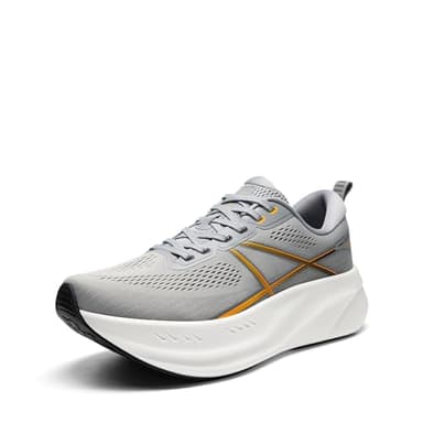 ALLSWIFIT Men's Road Running Shoes Cushion Tennis Shoes Non-Slip Comfortable Lightweight Gym Workout Athletic Arch Support Walking Sneakers Active5K,Size 11,Grey,AMUMRS2503