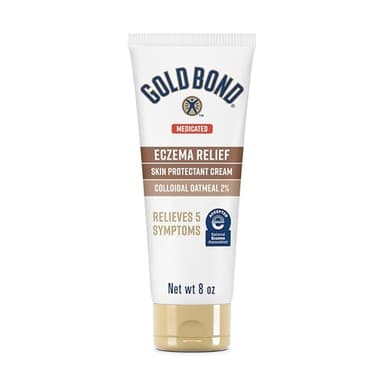 Gold Bond Medicated Eczema Relief Skin Protectant Cream, 8 oz., Gold Bond Lotion With 2% Colloidal Oatmeal