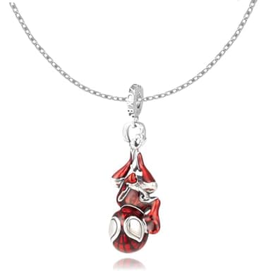 RZCXBS Spider Pendant Necklace,Sturdy Chain with Silver Plating, Casual and Cosplay Jewelry,Red Spider Man stuff for All Ages, Accessories for Women