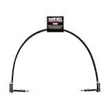 Ernie Ball Flat Ribbon Stereo Patch Cable, 12in, Black (P06409)