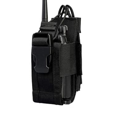 VIPERADE Radio Holster, MOLLE Radio Pouch for Vest, Universal Walkie Talkie Holster Radio Holder for Duty Belt, Police Radio Holder Tactical Radio Pouch for Baofeng, Motorola (Black)