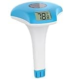 Digital Pool Thermometer – IPX-8 Waterproof Swimming Pool Thermometer Floating Easy Read, Environment-Friendly Solar-Powered Temperature Gauge for Swimming Pools, Spa, Hot Tubs