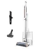 Shark WS642AE WANDVAC System, Ultra-Lightweight Powerful Cordless Stick Vacuum with HEPA Self-Empty Charging Base, Anti-Allergen Complete Seal, PowerFins, Self-Cleaning Brushroll & Pet Tool, White