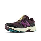 New Balance Women's 410 V8 Trail Running Shoe, Fuchsia Purple/Black/Ambient Light, 9 Wide