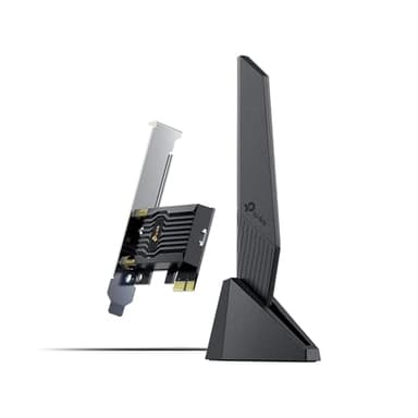 TP-Link WiFi 6E Intel AX210 PCIe WiFi Card for Desktop PC (Archer TXE73E), Up to 5.4 Gbps Tri-Band Wireless Card | 6 GHz | Low-Latency | Bluetooth 5.3 | Low-Profile Single Antenna | OFDMA, MU-MIMO