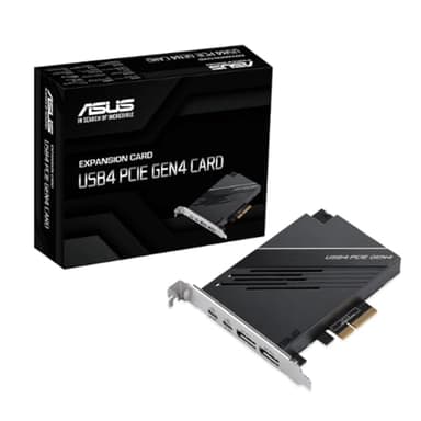 ASUS USB4 PCIe Gen4 Card, Dual USB4 Ports (USB-C) Ports, DisplayPort 1.4, PCIe 4.0 x4 Interface/Domestic Authorized Dealer