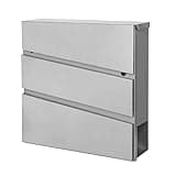 xhlokk Wall Mount Mailboxes for Outside, Key Lock Wall Mount Mailboxes, Stainless Steel Rust Resistant Large Capacity House Mailbox