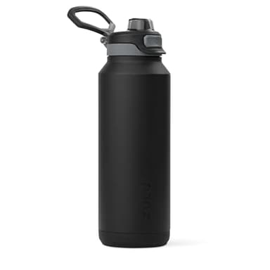 ZULU Powerfill Pro 40oz Stainless Steel Water Bottle with Quick Fill Lid, Triple Walled Vacuum Insulated Metal, Leak Proof Locking Lid, Sip and Chug, Reusable BPA Free, Black