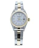 Rolex Ladys Datejust 69173 Steel & 18k Gold Oyster Band White Stick Dial (Certified Preowned)