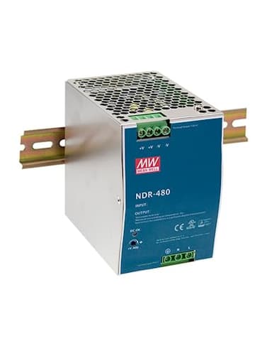 LINOVISION Mean Well NDR-480-48, 480W Industrial DIN Rail Power Supply with 48V 10A Output, Buit-in Active PFC Function