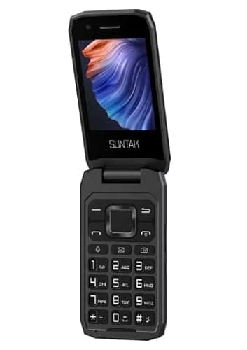 Porto Flip Phone, Black, 2.4 Inch Display, 2GB RAM, 16GB Storage, 5G Compatible, Touch Screen, with 3 Months Free Service Plan