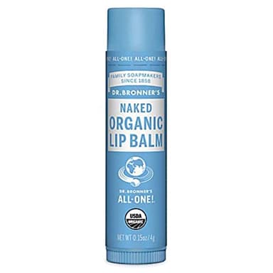 Dr. Bronner's Magic Soaps Organic Naked Unflavored Lip Balm, 0.15 Ounce