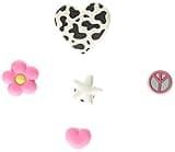 Crocs Jibbitz 5-Pack Peace & Love Shoe Charms | Jibbitz for Crocs, Girly Icon, Small