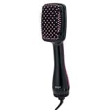 REVLON One-Step Hair Dryer and Styler, All-in-One Detangling and Straightener Brush for Salon-Quality Smooth, Straight Hair, More Shine and Less Frizz, Black