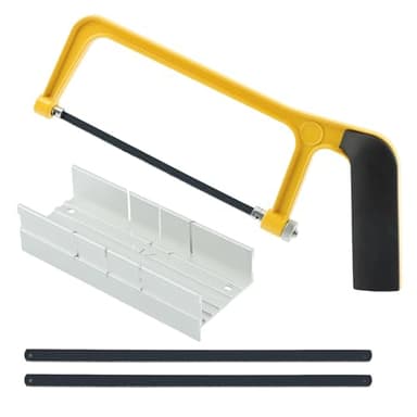 6inch Mini Hacksaw and Miter Block Set,Adjustable Miter Box and Saw Set,Metal Mitre Block Set,Professional Cutting,Hacksaw,Coping Saw for Woodworking,Hacksaw for Metal Cutting(10.24x3.74x5.91inch)