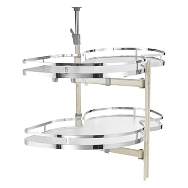 VEVOR Swing Right Blind Corner Cabinet, Pull Out Organizer for 36 inch Width Blind Cabinet, 2 Tier Height Adjustable Swing Tray, Soft Close Kitchen Cloud Blind Organizer, Right Open