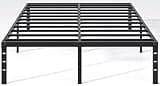 NEW JETO Metal Bed Frame,Full Size Bed Frame with Storage Space,Heavy Duty Sturdy Mattress Foundation,Easy Assembly,No Box Spring Needed, Black,12 Inch,Full