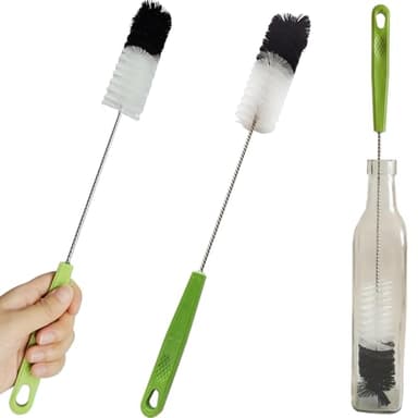 Dokpod Long Handle Cleaning Brush - 16" Narrow Bottle & Cup Scrubber, Hummingbird Feeder & Meat Grinder Cleaner, Pipe Brush