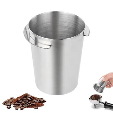 XINXINGDINGSHENG Coffee Dosing Cup, 53mm Coffee Powder Feeder Stainless Steel Espresso Dosing Cup Compatible with 54mm Portafilter