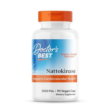 Doctors Best Nattokinase, 2000 Fus, Supports Cardiovascular Health, Non-GMO, Vegan 90 Veggie Caps