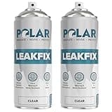 Polar Clear Leak Fix Spray - 2 x 13.5fl. oz - Waterproof Roof Sealant - Instantly Seals Leaks and Cracks, for Lasting Protection on Roofs, Drainpipes & Gutter Repairs- for Interior and Exterior Use